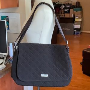 Vera Bradley Espresso Laptop Messenger Bag, NWT